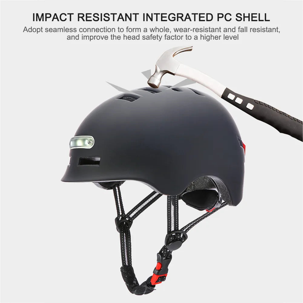 Bicycle Helmet with Built-In Headlight