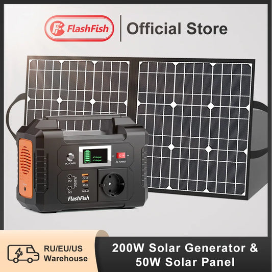 200W Solar Panel Portable Power Station