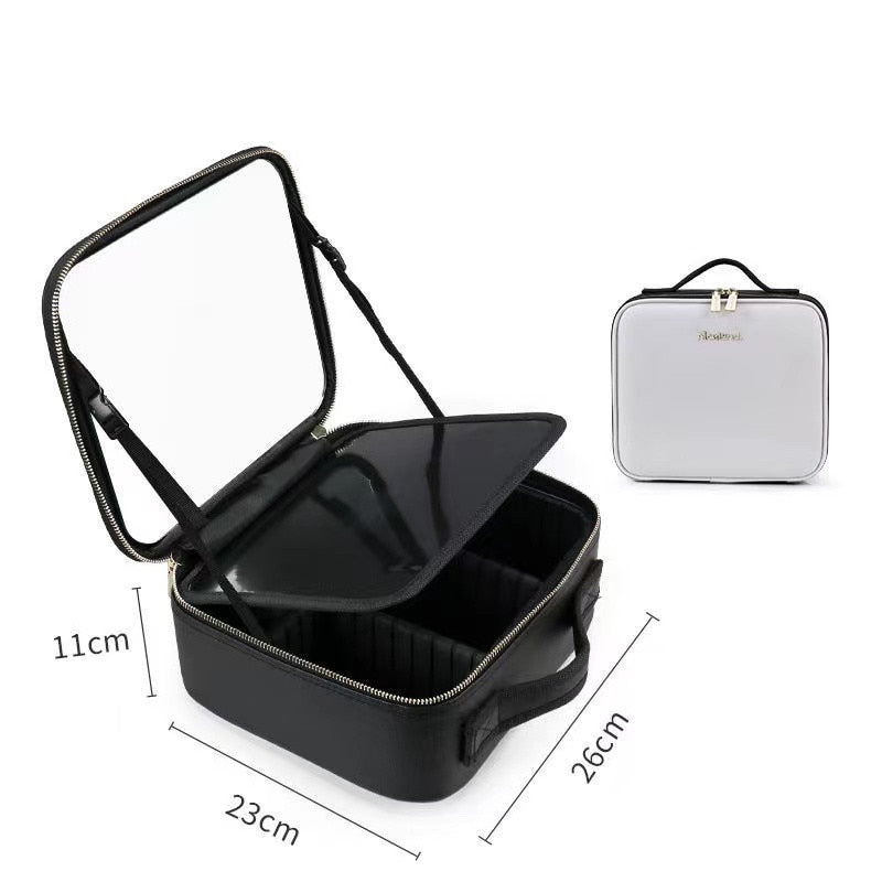 Cosmetic Bag with LED Light and Mirror